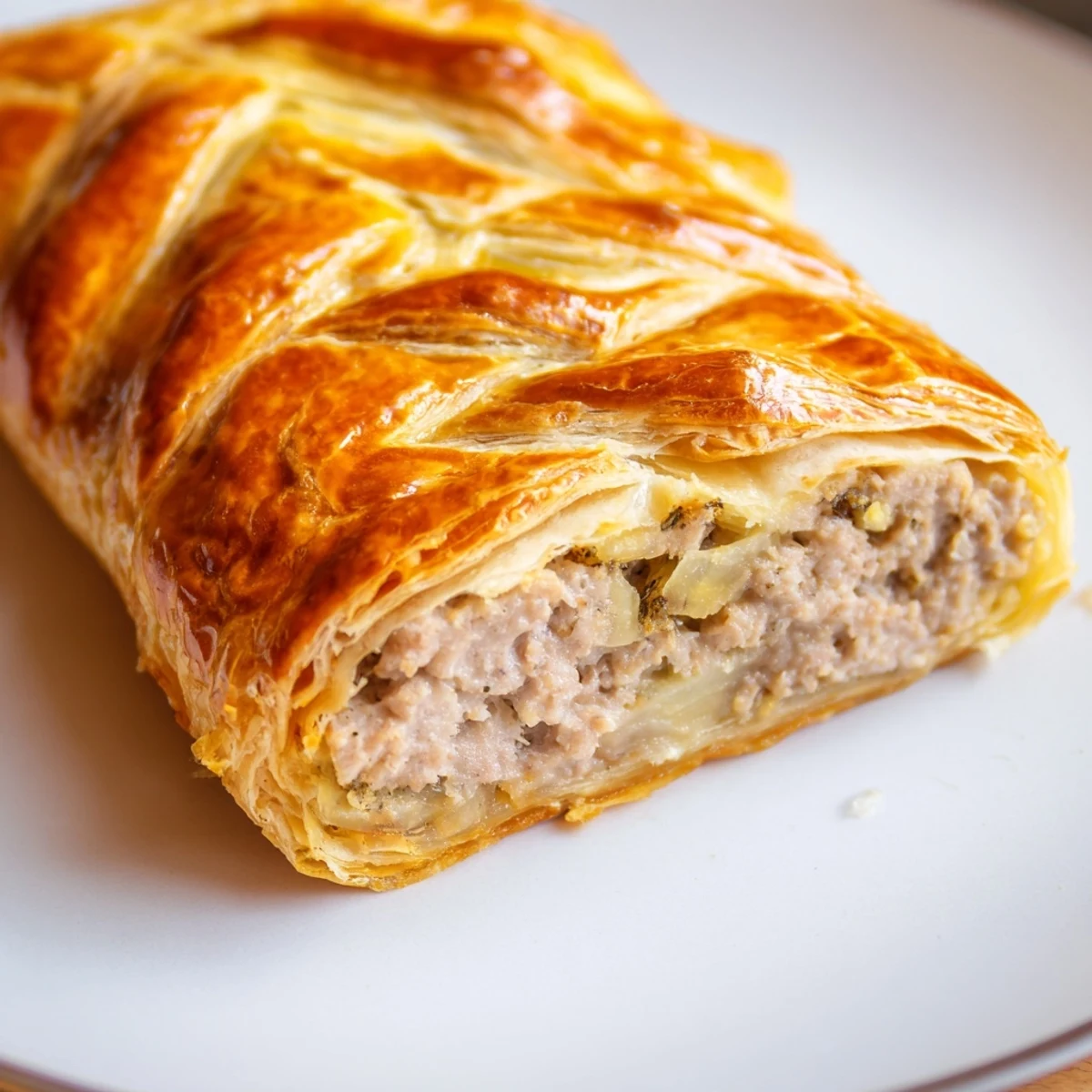 Freshly baked Pate Chaud served alongside dipping sauce, ready to enjoy.
