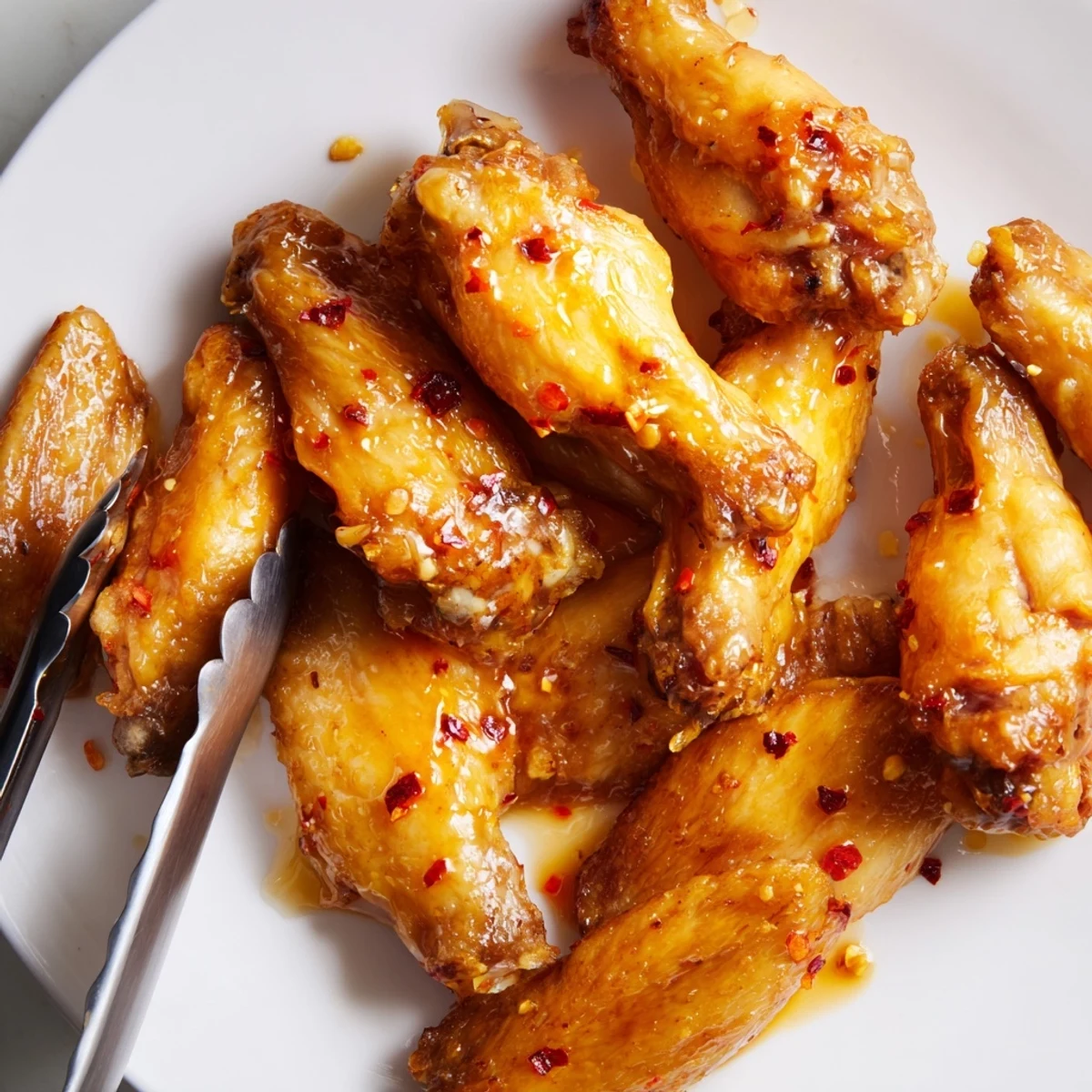 Crispy hot honey chicken wings smoked to perfection with sweet heat