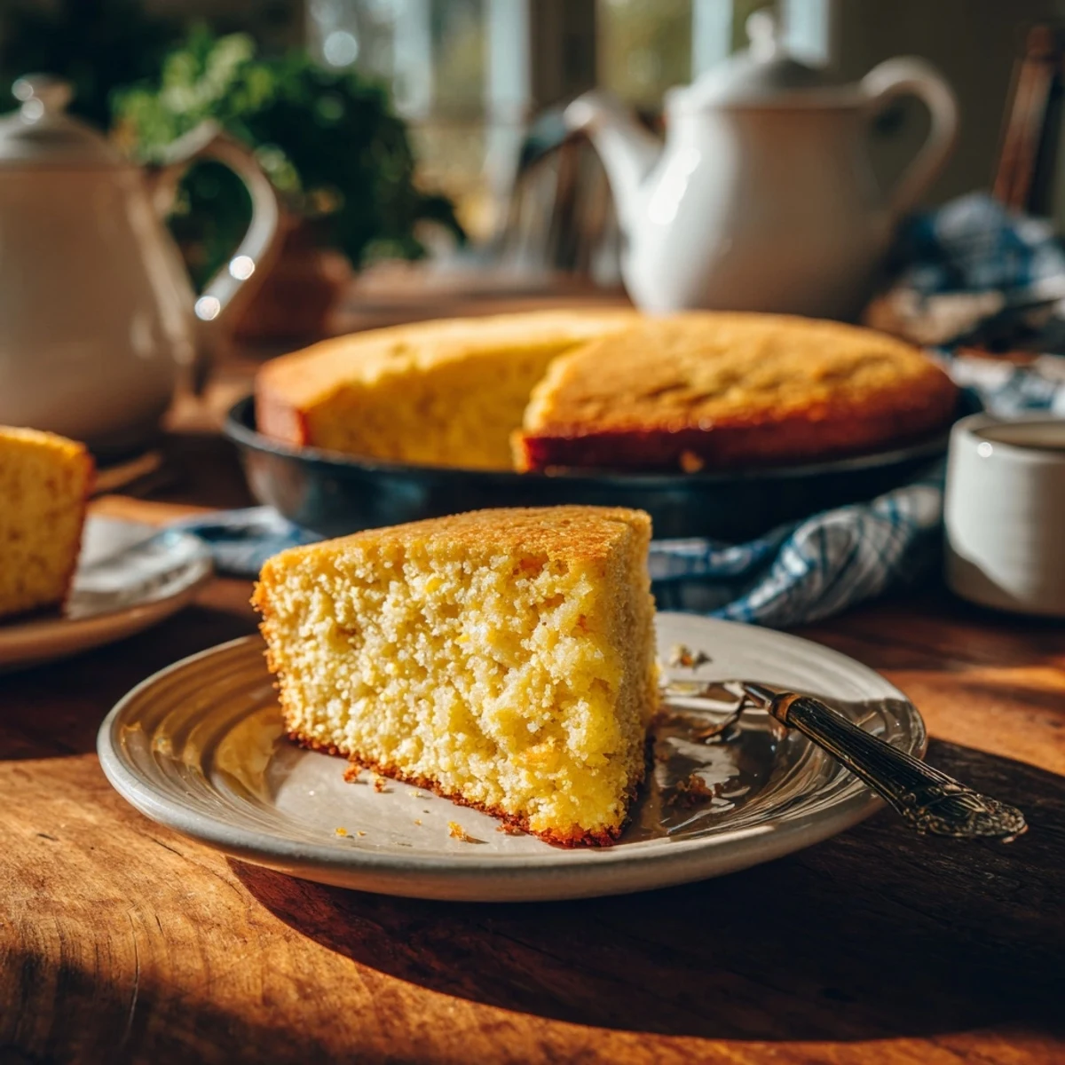 Golden brown Jiffy corn casserole with a creamy, tender texture perfect for holiday gatherings