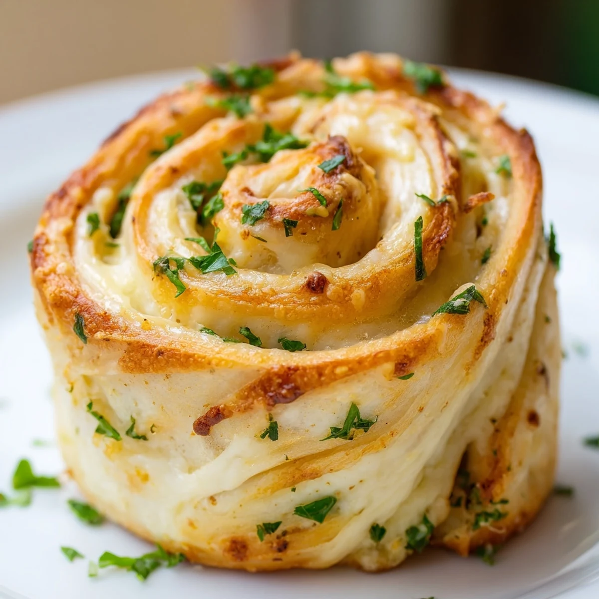 Soft fluffy buttery cheese garlic rolls brushed with garlic butter and sprinkled with parsley