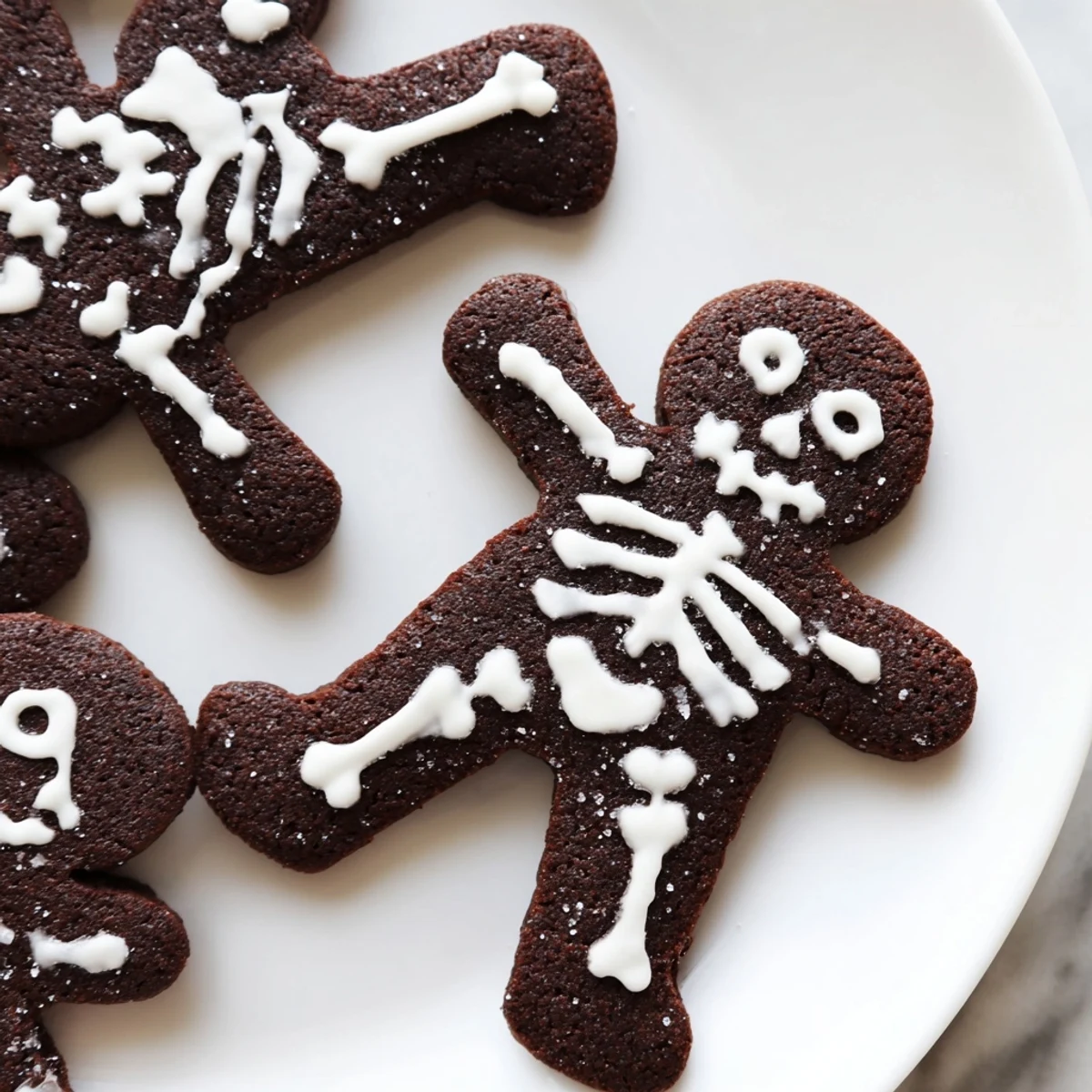Chocolate Cinnamon Skeleton Cookies