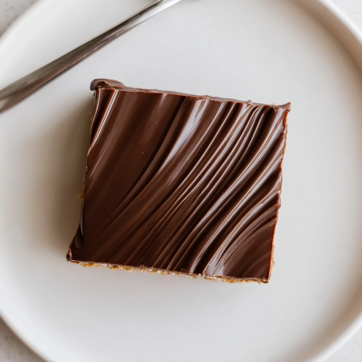 Sliced into neat squares, No Bake Peanut Butter Bars sprinkled with flaky sea salt.
