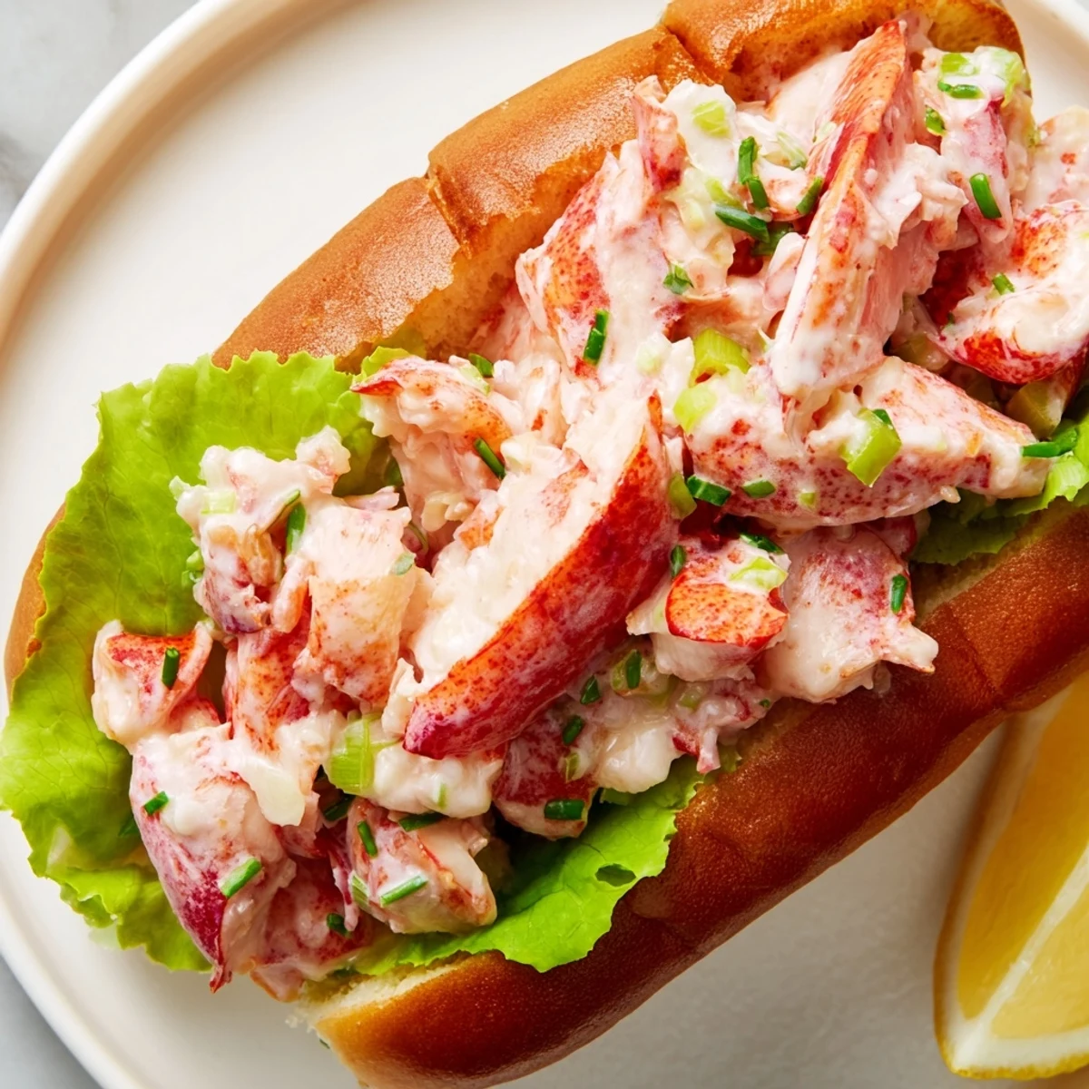 Classic Maine style lobster rolls served in warm toasted buns with crisp lettuce and lemon wedges