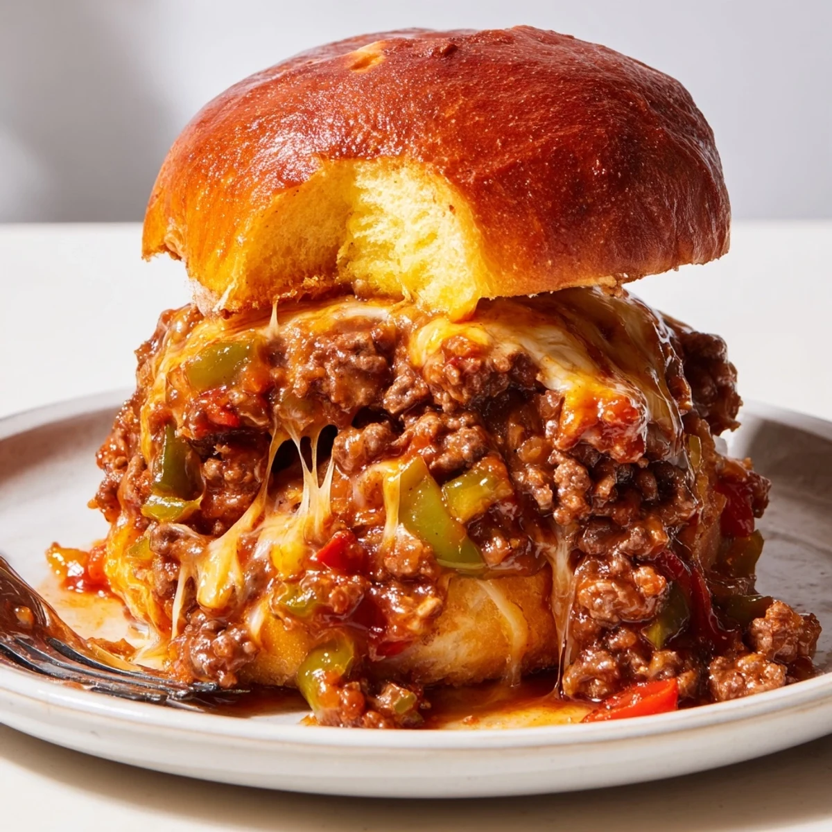 Cheesy Philly Sloppy Joes
