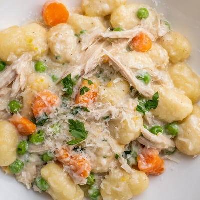 One Pot Gnocchi Chicken Pot Pie