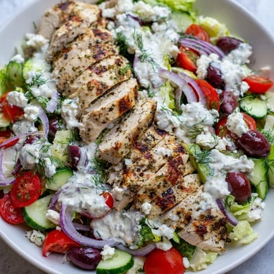 Greek Chicken Salad With Feta